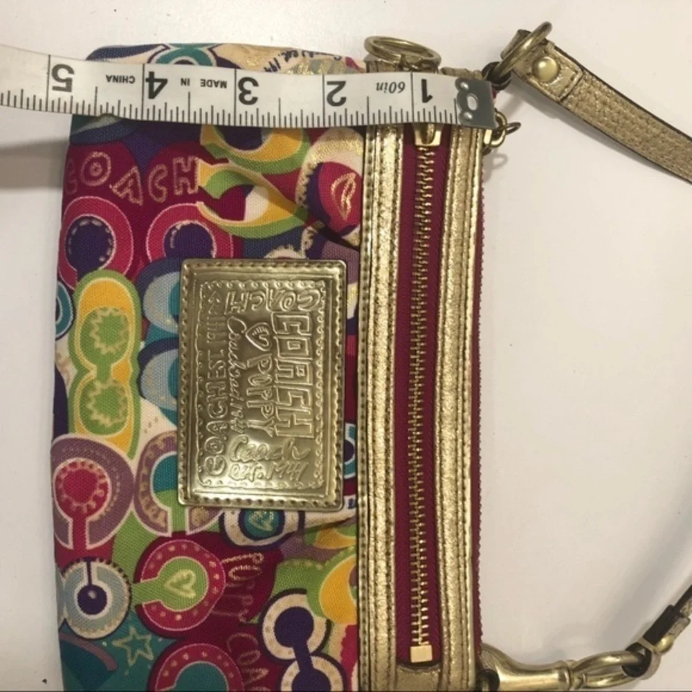 Coach poppy glam mini bag wristlet